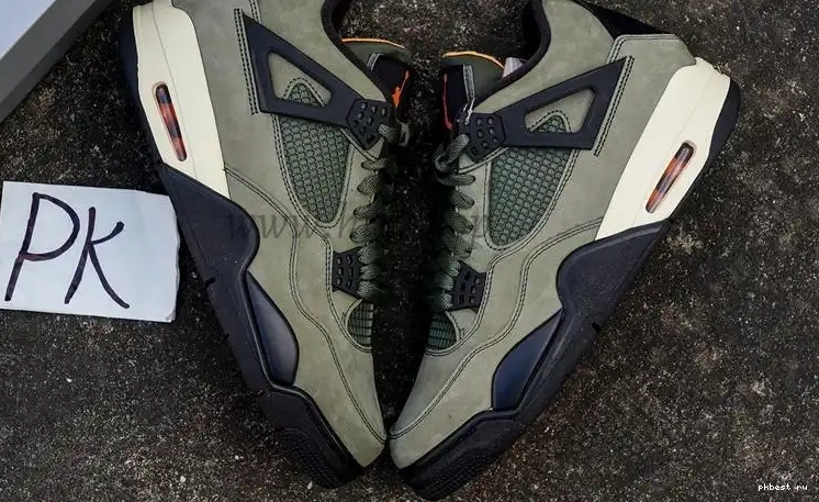 MATERIALS RETAIL Jordan PK READY GOD TO SHIP 4 Undefeated Olive Travis Scott 0510